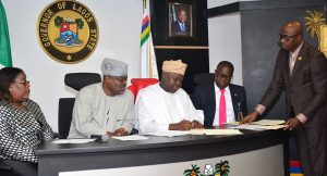 Gov Ambode of Lagos in what many see as a proactive move with a Legislation against land grab in Lagos State