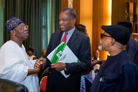 Geoffrey Onyeama and Lai Mohammed, Nigeria 's ministers of Foreign Affairs and that of information