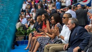 The Obamas during a March 2016 trip to Cuba, the first by a US president in almost a century