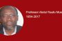 Dr Yusuf Bangura Pays Tribute to Prof Abdul Raufu Mustapha