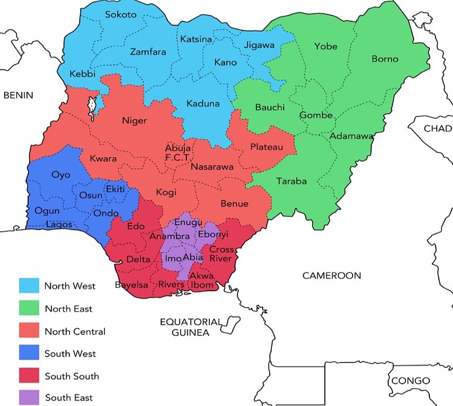 Nigeria-6-geopolitical-zones