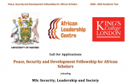 Fully Funded London Fellowship for African Scholars of Leadership and Security