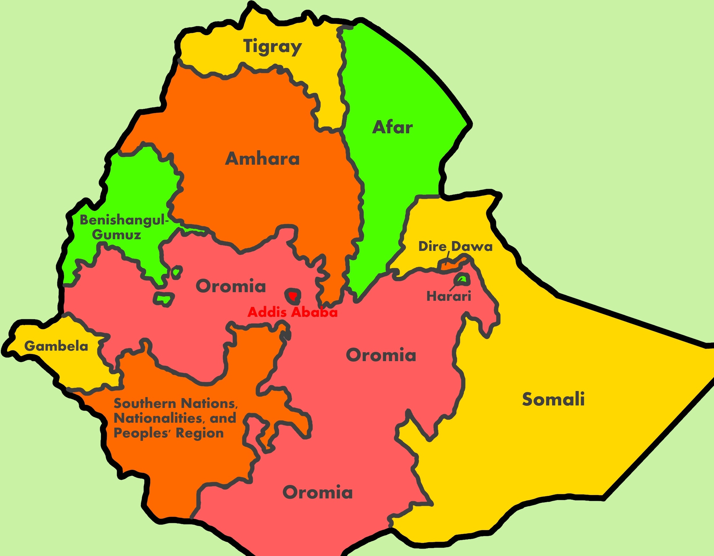 administrative-map-of-ethiopia - Intervention