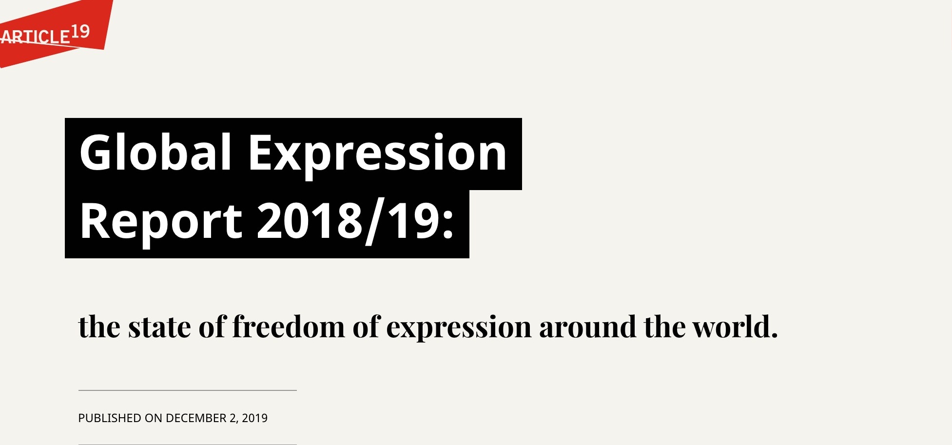 Freedom of Expression in Catastrophic, Decade Long Low Across the World