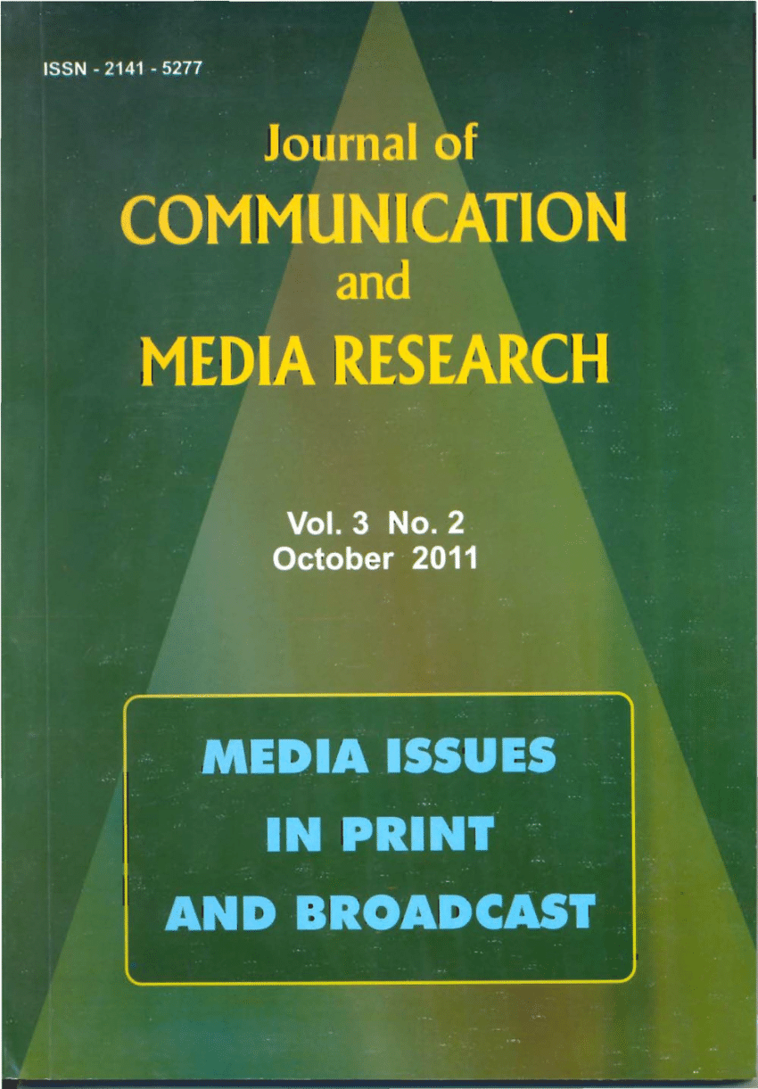The Journal of Communication and Media Research as Nigeria's Saving Grace in the Global Politics of Journals