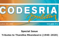 CODESRIA Devotes Bulletin to Late Thandika Mkandawire