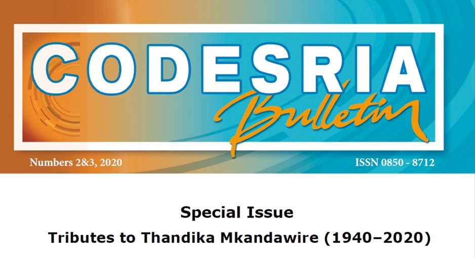 CODESRIA Devotes Bulletin to Late Thandika Mkandawire
