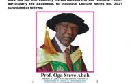 ABU, Zaria's Prof Oga Steve Abah Delivers Inaugural Lecture on the Interface Between 'the Truthful Lie' and Development