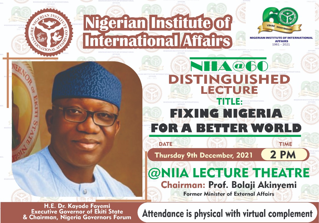 NIIA Reversing a Trend By Bringing Out Dr. Kayode Fayemi?