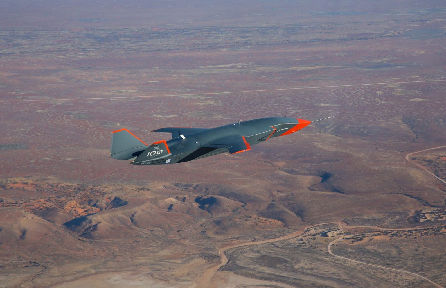 A Semi-autonomous Loyal Wingman Military Aircraft During Test Flight ...