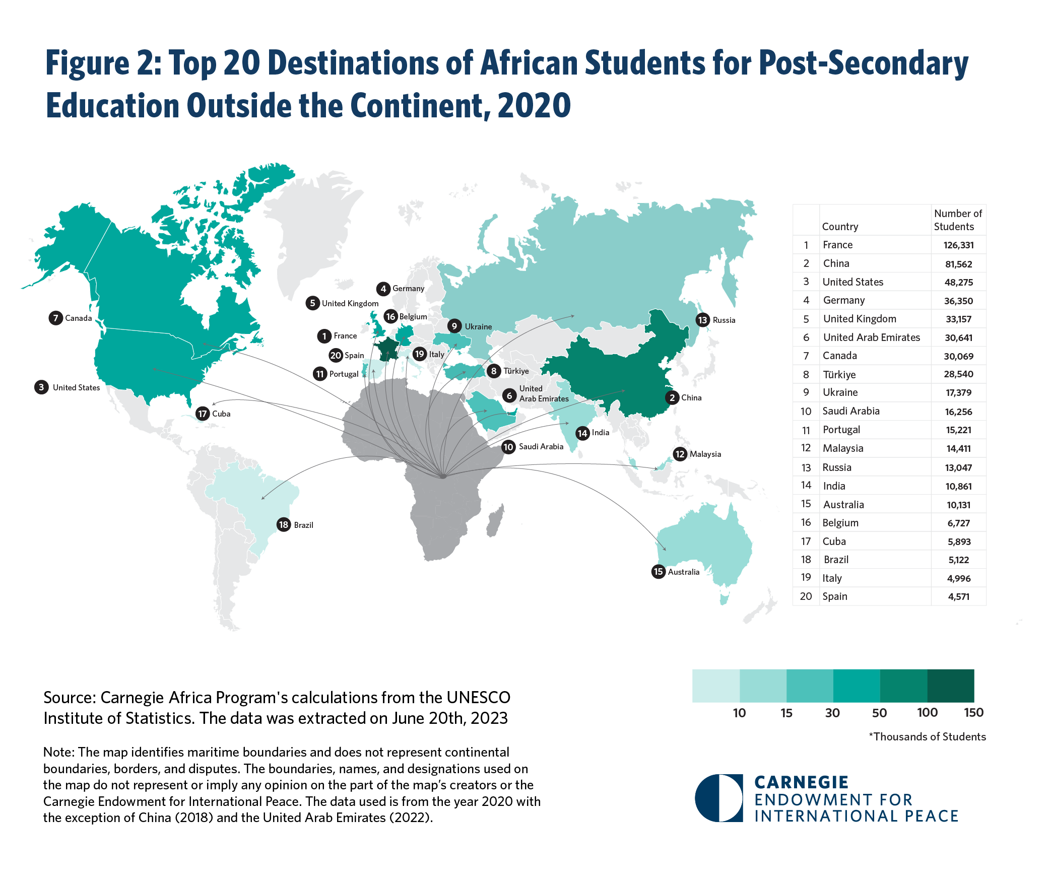 France Tops the Global Destination for African Students, Followed by China – Carnegie Africa