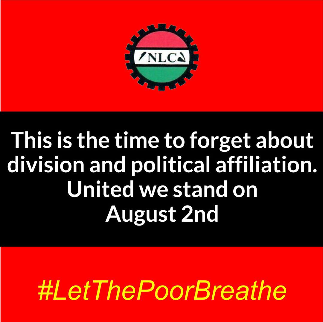 ASCAB, CORE, JAF Join NLC for August 3rd, 2023 Protest in Nigeria
