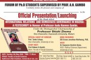 UNIJOS Political Science Unfolds Book on IRs and Democratic Governance in Nigeria