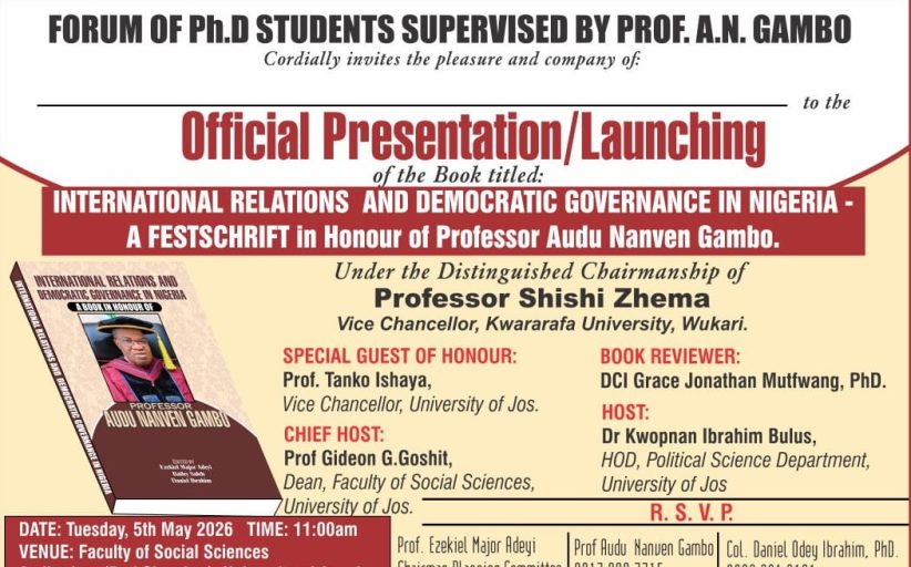 UNIJOS Political Science Unfolds Book on IRs and Democratic Governance in Nigeria