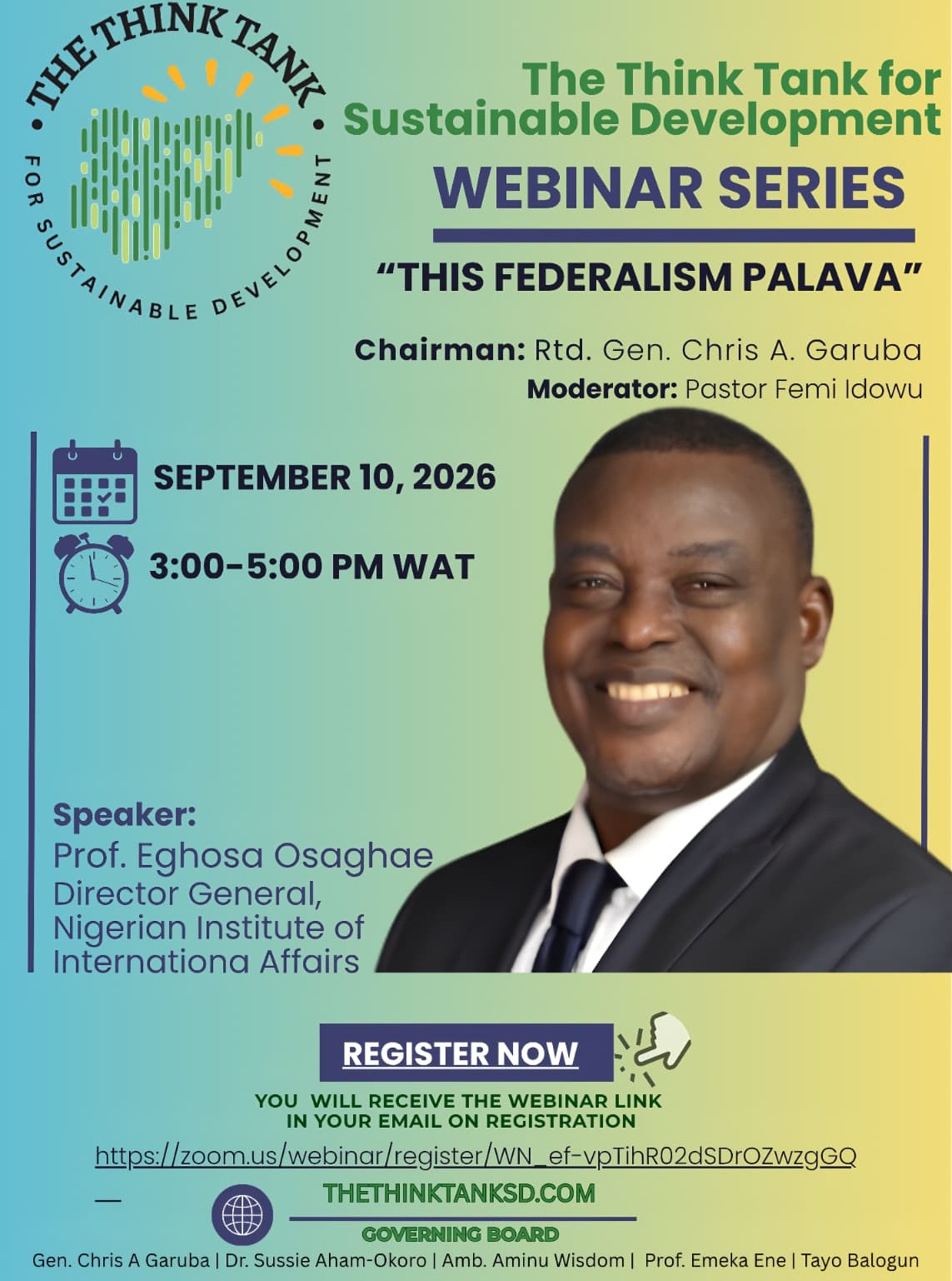 The Think Tank Steps Out With 'Federalism Palava' Webinar