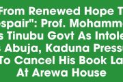 Book on Tinubu Government Now for Public Presentation at YarÁdua Centre, October 16th, 2026