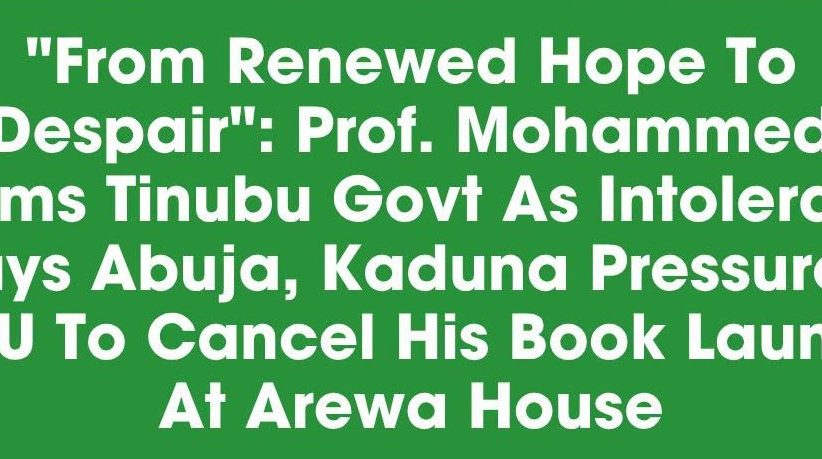 Book on Tinubu Government Now for Public Presentation at YarÁdua Centre, October 16th, 2026