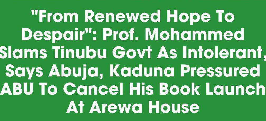 Book on Tinubu Government Now for Public Presentation at YarÁdua Centre, October 16th, 2026